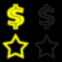 sign_neondollar&star texture from tricas_neon.txd (256x256 DXT1)